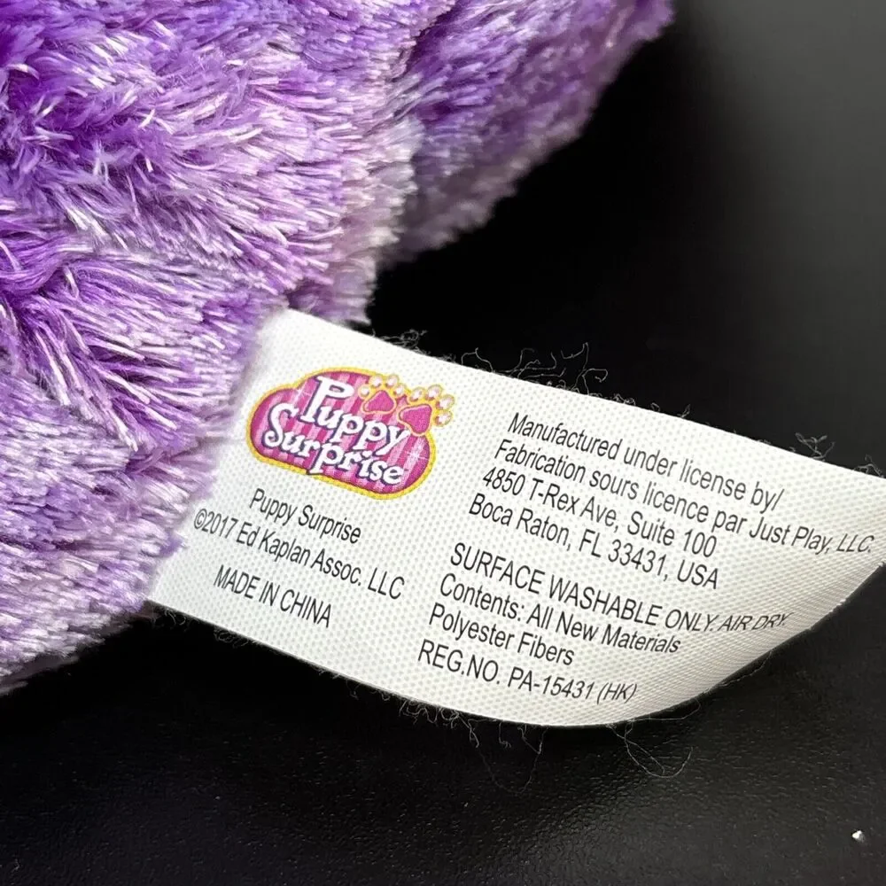 Puppy Surprise 2017 Plush Mama Dog LAVENDER Purple Stuffed with 2 Little Puppies - Picture 9 of 14